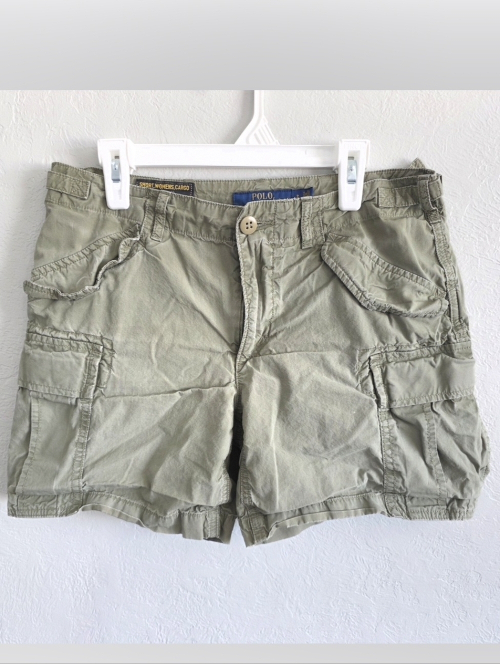 Vintage Polo Ralph Lauren Womens Cargo Shorts Military Green Y2K Size 2